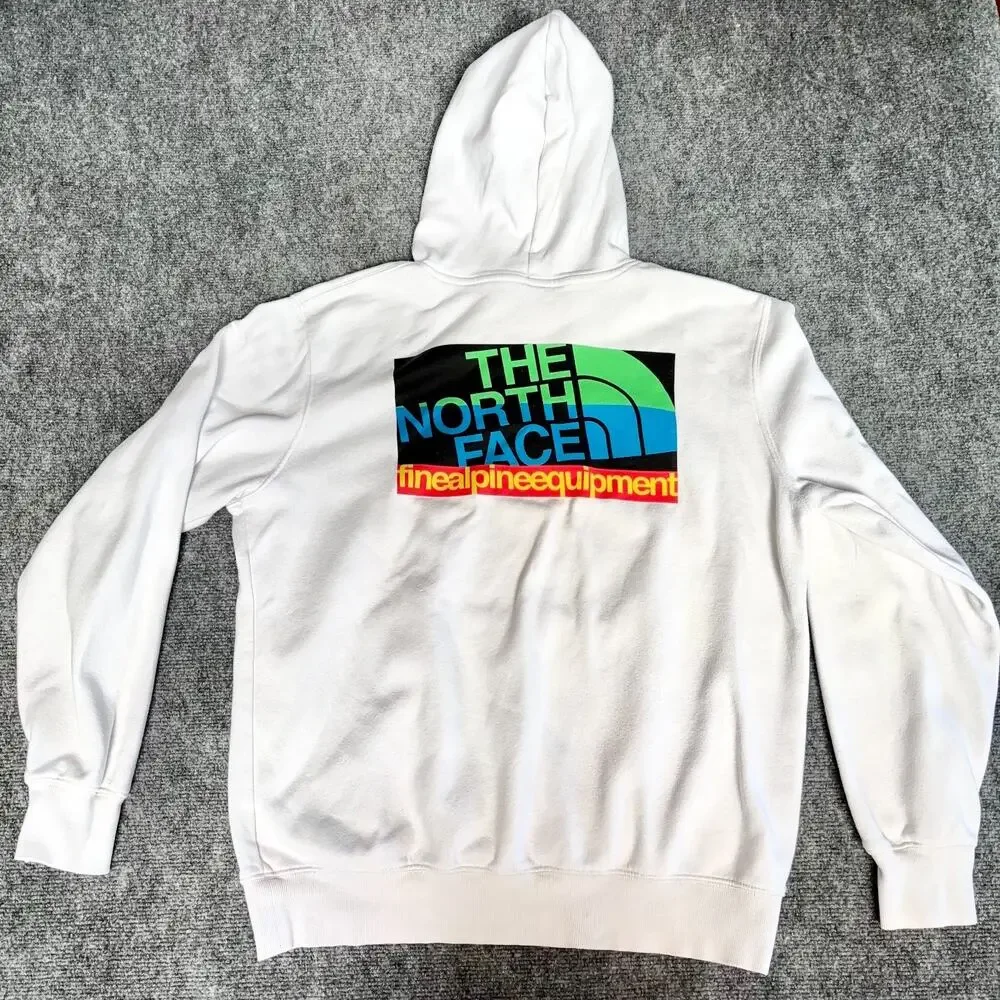 The North Face Hoodie Mens Large White Sweatshirt Fine Alpine Equipment Hiking